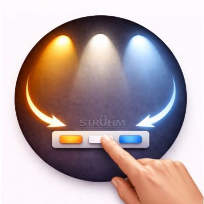 Plafoniera LED RINGE 16W zimna/neutralna/ciepła biel 03282 IDEUS (03282)